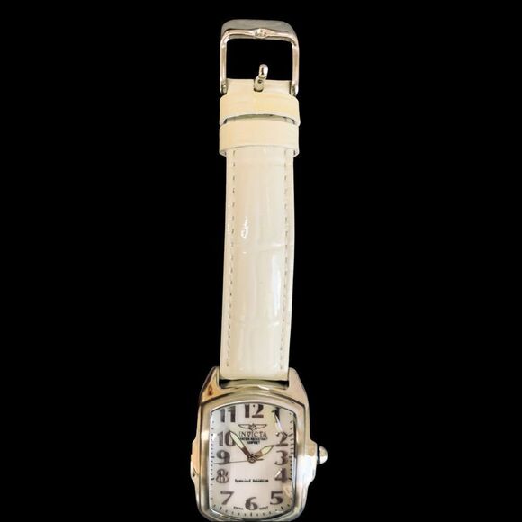 Invicta Lupah Interchangable Bands Special Edition Swiss Mother of Pearl Red Blk - Picture 3 of 8